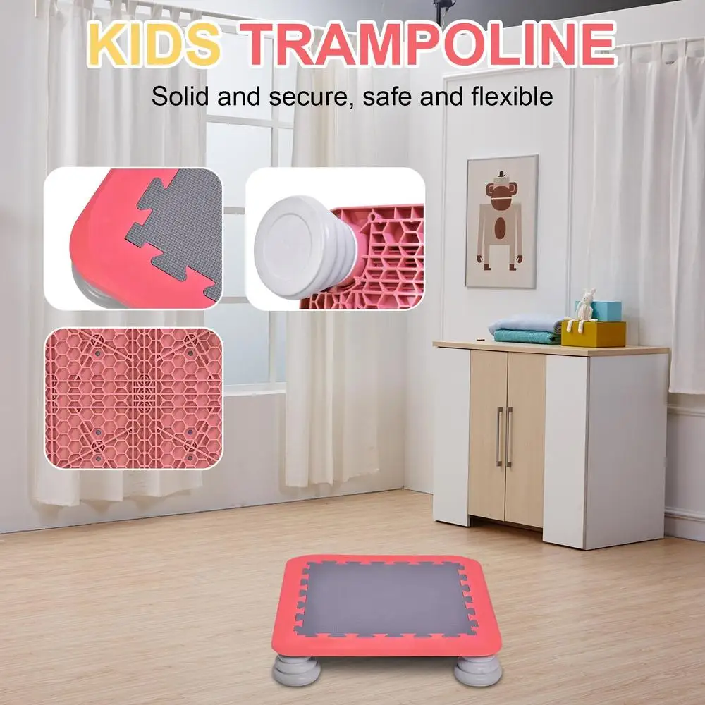 Trampoline For Kids Recreational Rebounder Inside Fitness Toy Backyard Trampoline Stable Bouncing Bed Jump Sensory Training For