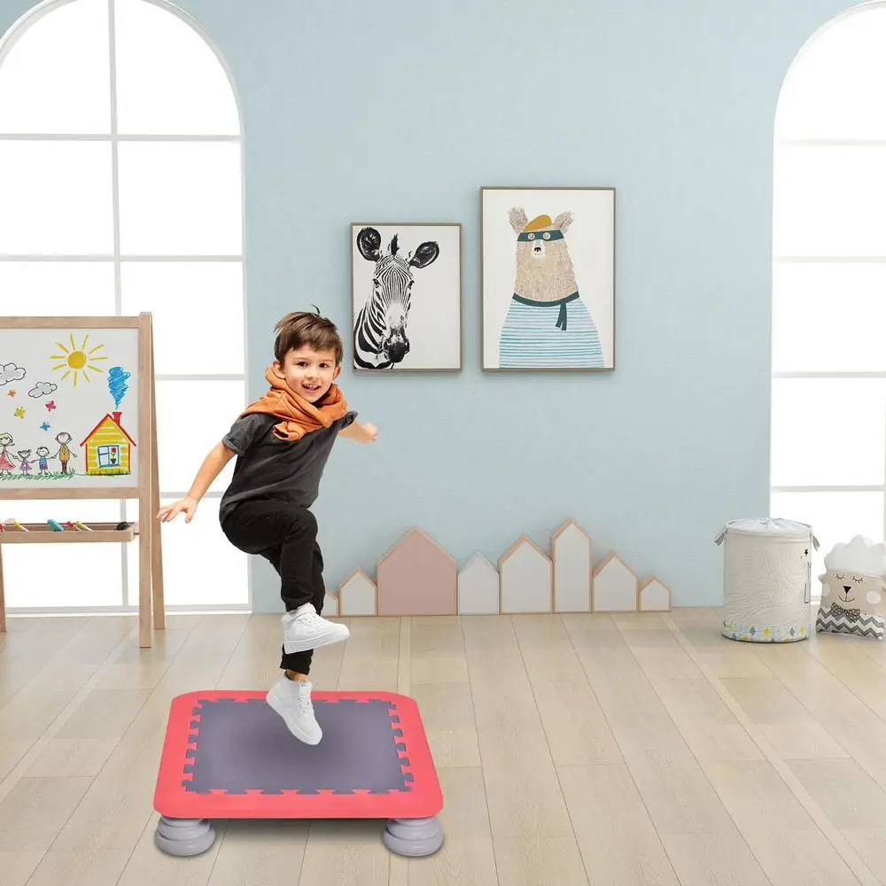 Trampoline For Kids Recreational Rebounder Inside Fitness Toy Backyard Trampoline Stable Bouncing Bed Jump Sensory Training For