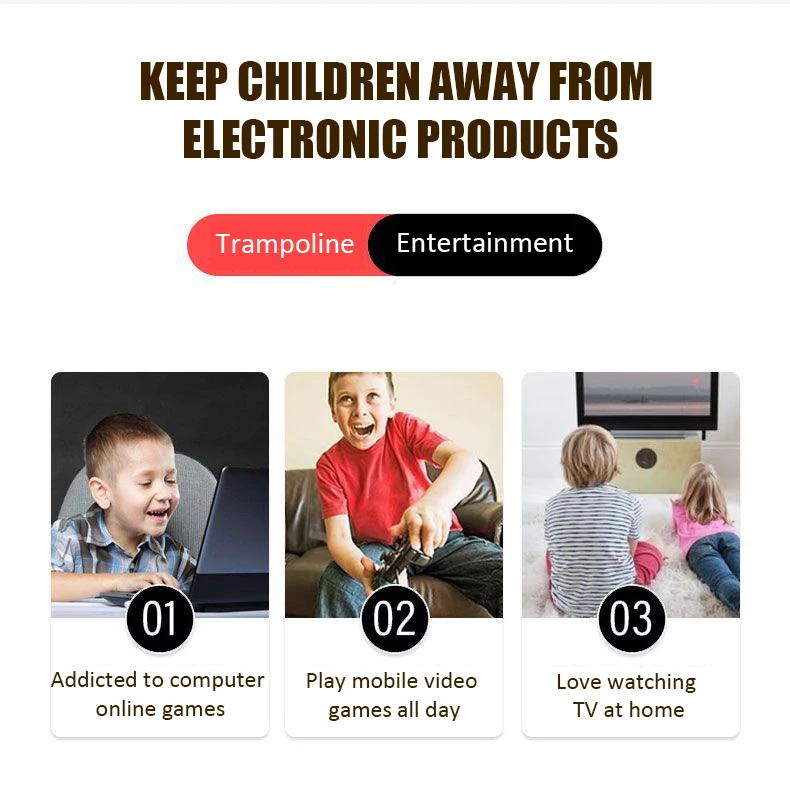 45/60cm Folding Mini Kids Trampoline Toy Indoor Portable Jumping Trampoline Fitness Non-slip Silent Weight Bearing75KG Best Gift