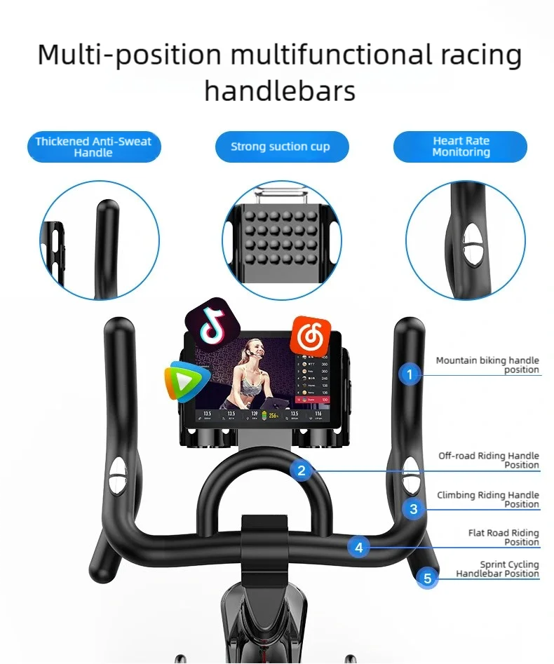 Magnetic Indoor Cycling Bike for Silent Cardio Fitness Exercise Home & Commercial Use Home Gym Systems