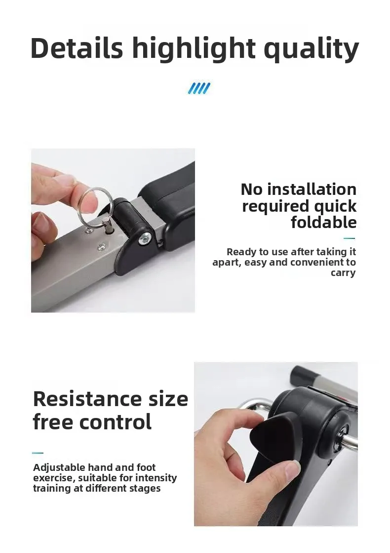 Household Mini Folding Bike Exercise Bike Elderly Indoor Comprehensive Leg Fitness Training Stepper