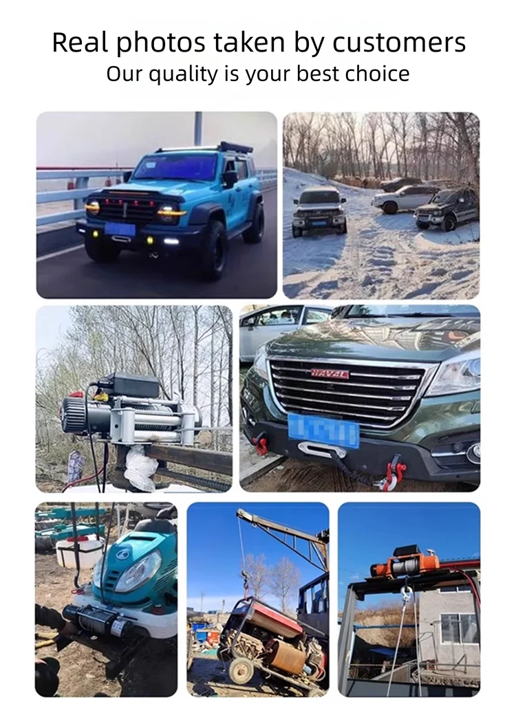 Ztem 13500LBS Electric Truck Winch12v Electric Winch ATV Synthetic Rope with 2 Remote Controls for 4X4 Car Trailer ATV Truck