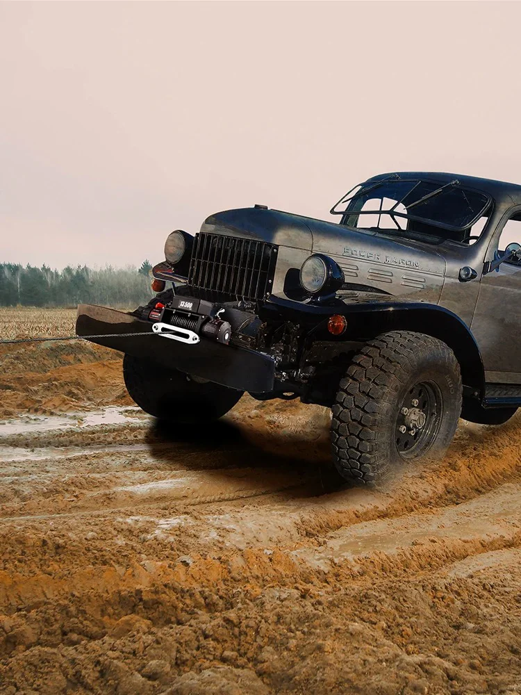 Ztem 13500LBS Electric Truck Winch12v Electric Winch ATV Synthetic Rope with 2 Remote Controls for 4X4 Car Trailer ATV Truck