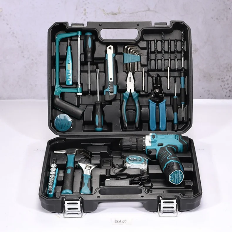 160PCS 115/63/32/19PC High-power Multifunctional Lithium Electric Hand Drill Household Hardware Tool Combination Handheld Drill