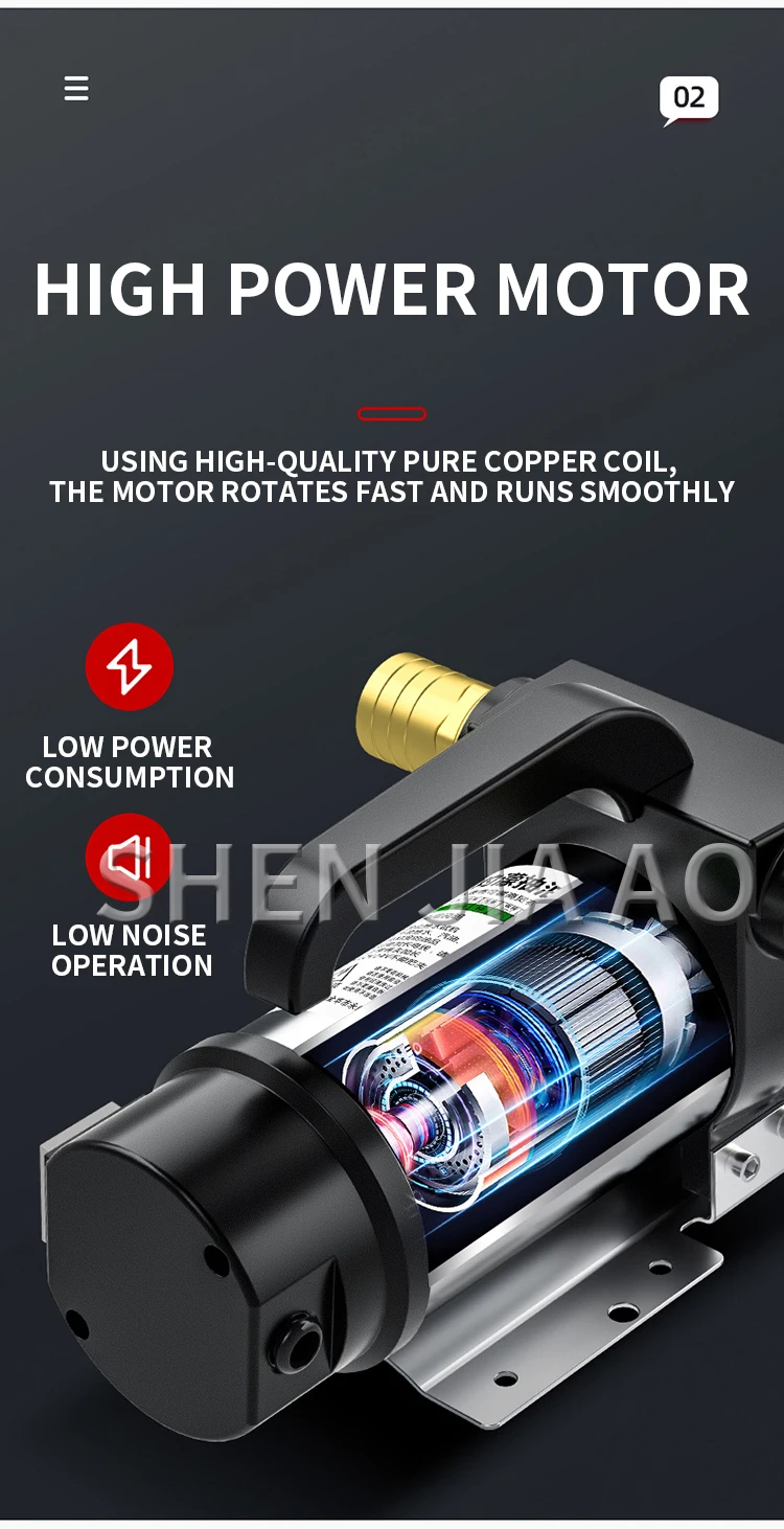 12V/24V/220V forward and reverse electric pumping pump 50L/min self-priming pump DC diesel pump fuel dispenser 580W