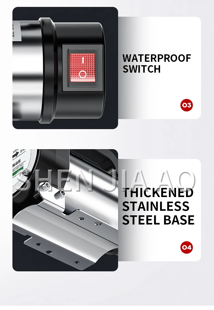 12V/24V/220V forward and reverse electric pumping pump 50L/min self-priming pump DC diesel pump fuel dispenser 580W