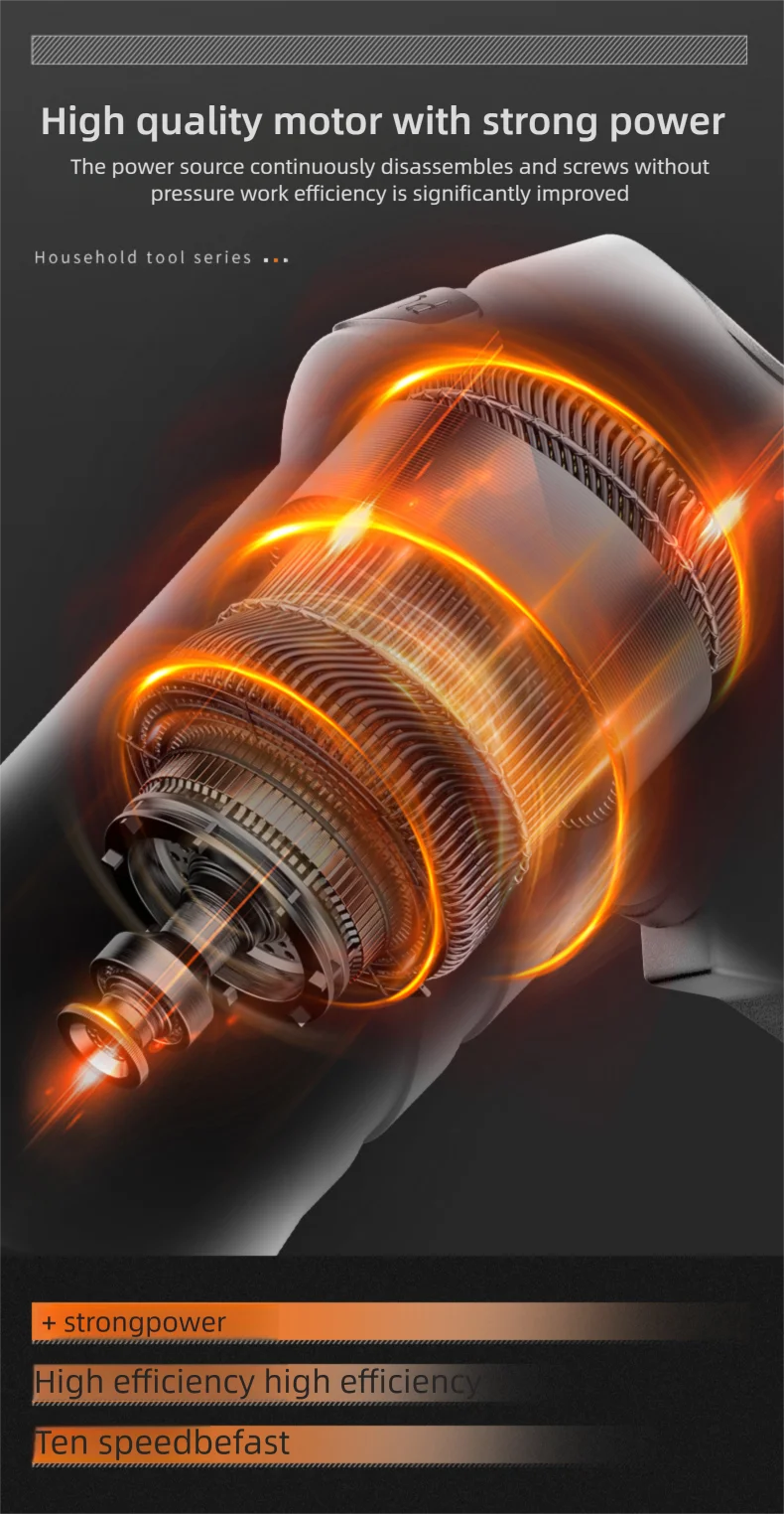 KOMAX Electric Screwdriver Rechargeable Cordless Screwdriver Powerful Impact Wireless Screwdriver Set Mini Drill Power Tools