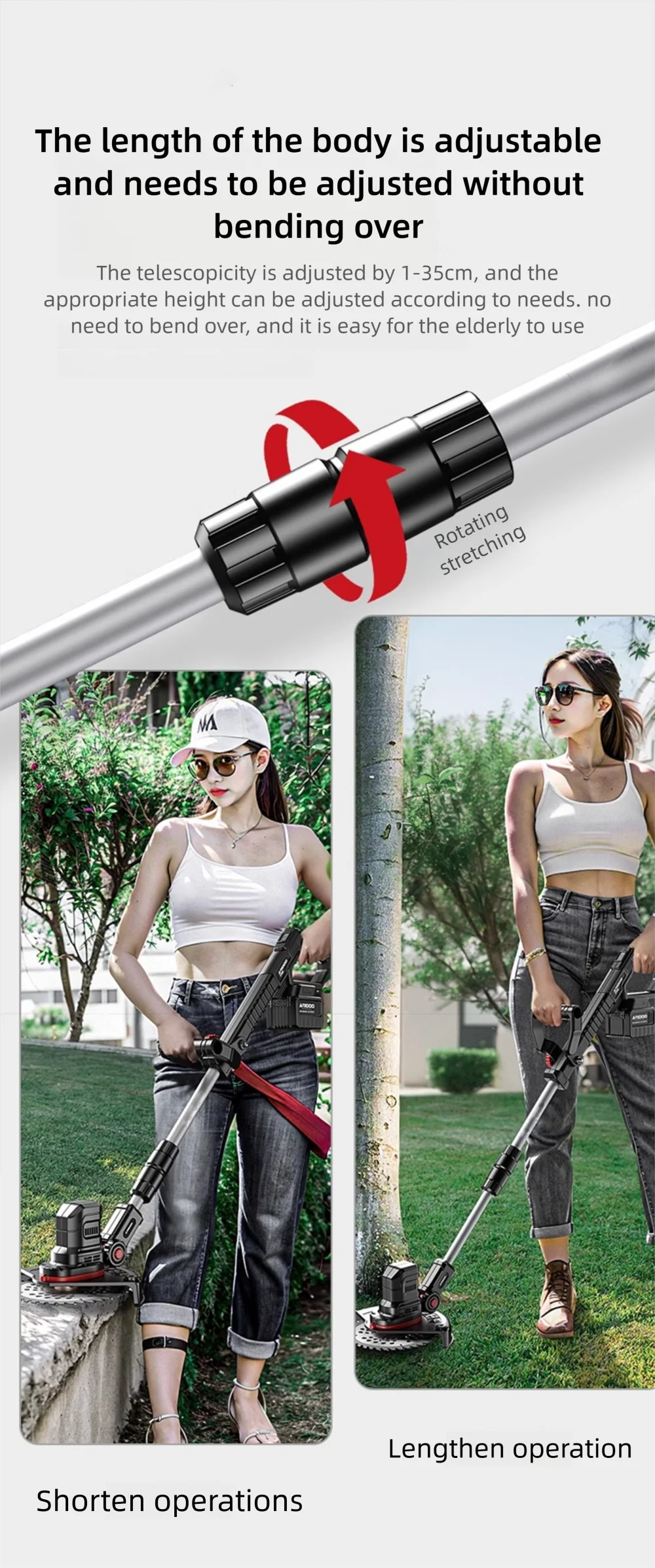 Electric Lawn Mower Multifunctional Agricultural Lawn Mower Small Household Rechargeable Lithium Battery Weeding Machine