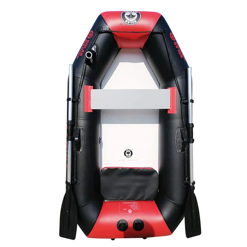 SOLARMARINE Inflatable Racing Boat, PVC Material, Laminated Wear-Resistant, Fishing Kayak, Oars Pump, 0.7mm, 200cm, 2 Persons