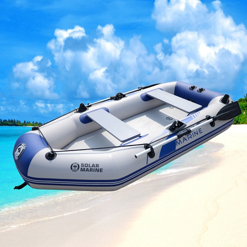 Solarmarine B230-3 PVC Inflatable Fishing Boat, Racing Kayak, Canoe with Free Accessories for Outdoor Water Sports, 3 Person