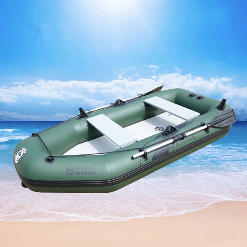 Solarmarine B230-3 PVC Inflatable Fishing Boat, Racing Kayak, Canoe with Free Accessories for Outdoor Water Sports, 3 Person