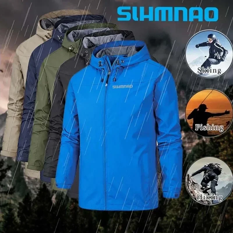 2024 Spring and Autumn Outdoor Fishing Set Tactical Pants Outdoor Hooded Windproof Waterproof Fishing Suit Mountaineering Jacket
