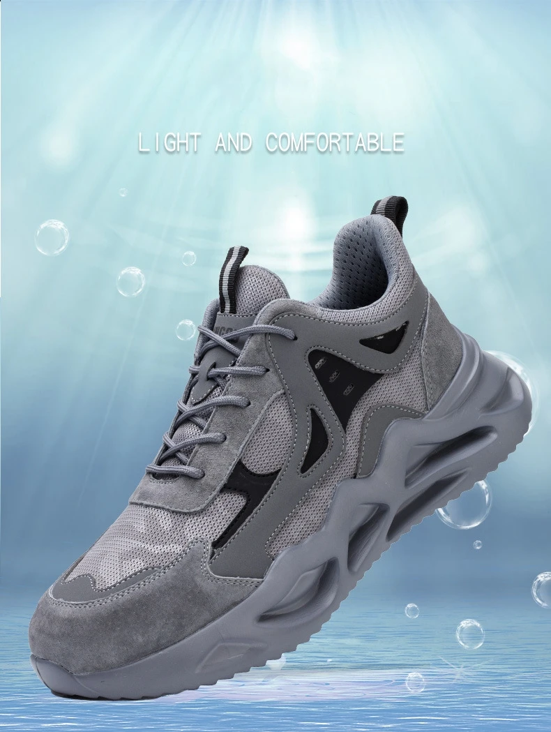 Men Work Safety Shoes Women Lightweight Anti-smash Anti-puncture Work Sneakers Indestructible Protective Safety Boots