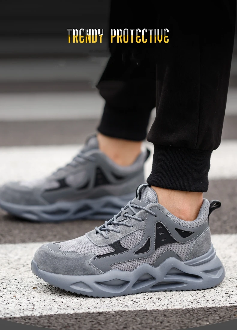 Men Work Safety Shoes Women Lightweight Anti-smash Anti-puncture Work Sneakers Indestructible Protective Safety Boots