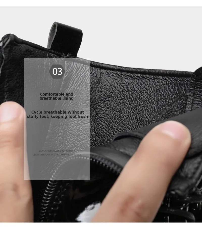 2025 New Men Black Patent Leather British Style Motorcycle Boot Couple Outdoors High Top Leather Waterproof Casual Leather Boots