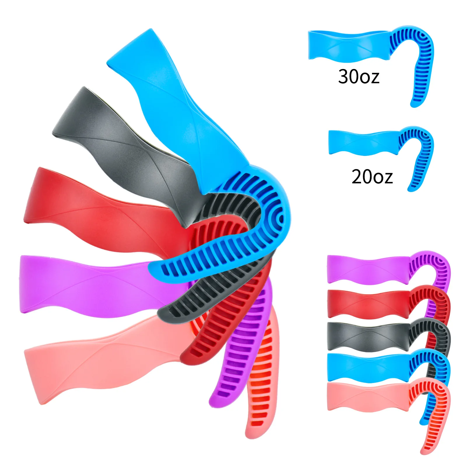 Non-Slip Handle Holder For 20oz and 30 oz Tumbler Mug Coffee Water Cup Bottles Accessories Fit Travel Portable Insulated Plastic