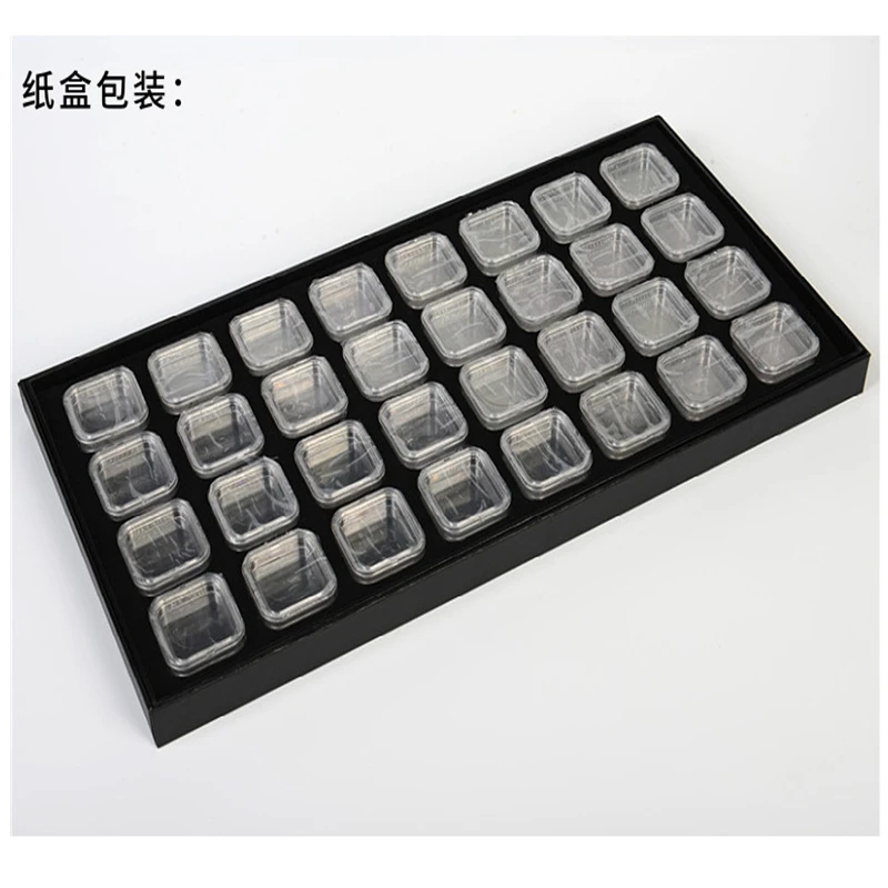 40*40mm 55x55mm Transparent Floating Display Case Earring Gems Ring Jewelry Suspension Packaging Box PET Membrane Stand Holder