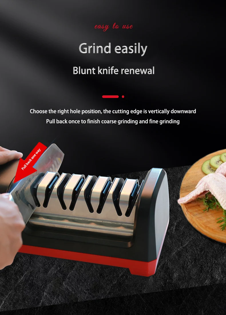 Taidea GRINDER 4 Stage Diamond Electric Knife Sharpener With 2800rpm Rotational Speed And 18W Rated Power FCC CE Certif TG2102