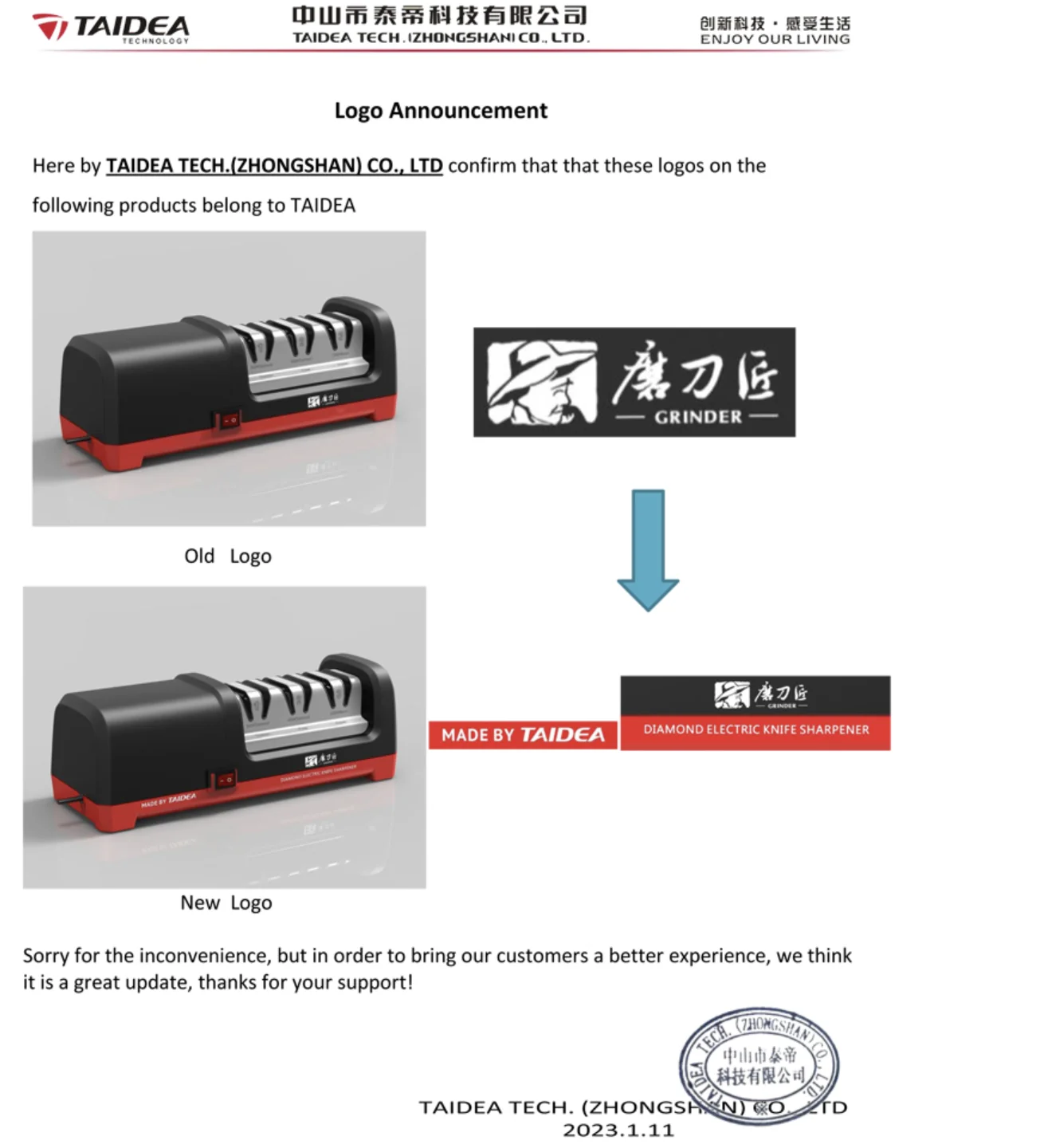 Taidea GRINDER 4 Stage Diamond Electric Knife Sharpener With 2800rpm Rotational Speed And 18W Rated Power FCC CE Certif TG2102