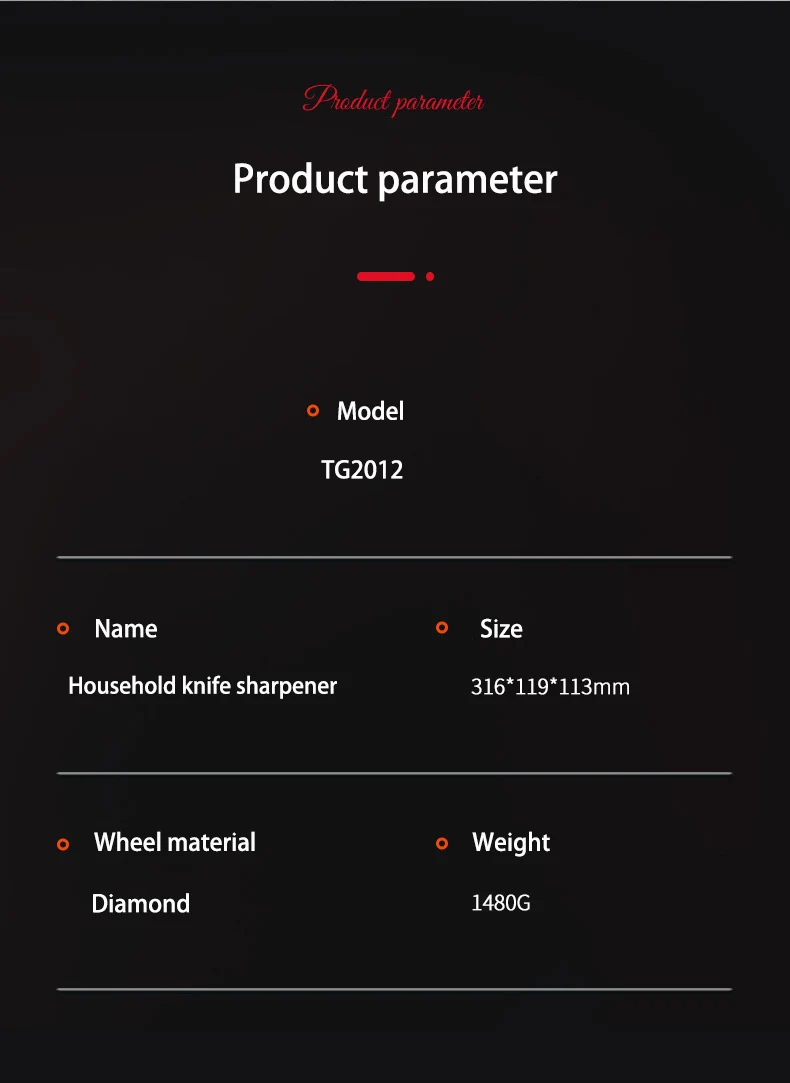 Taidea GRINDER 4 Stage Diamond Electric Knife Sharpener With 2800rpm Rotational Speed And 18W Rated Power FCC CE Certif TG2102