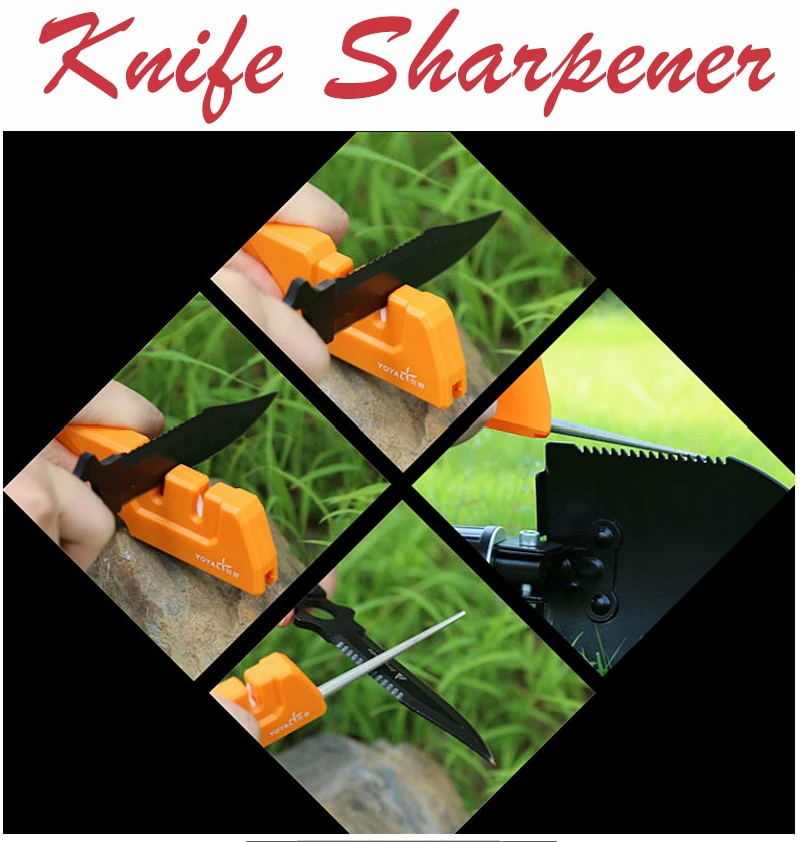 Portable Knife Sharpeners Stainless Steel Folding Knife Sharpening for Outdoor Pocket Knives Equipment Yoyal TY1055