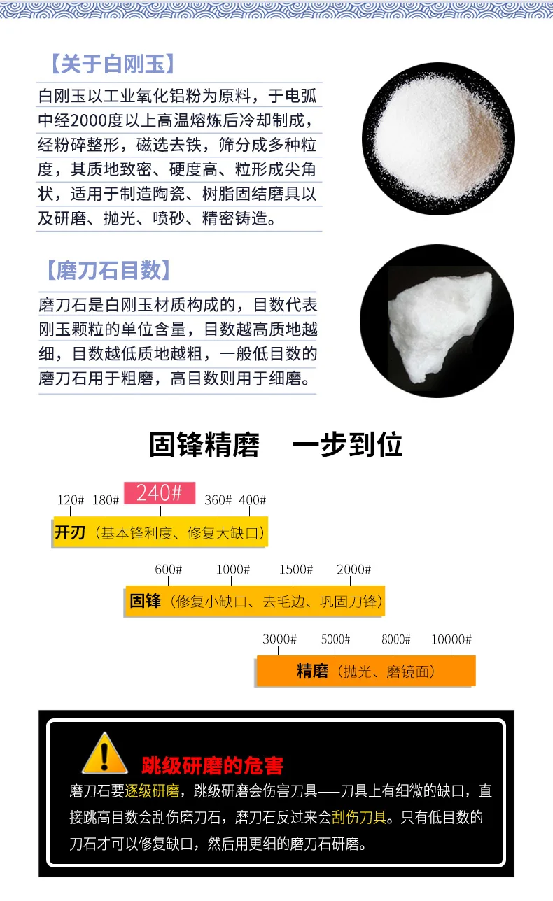 TAIDEA 2pcs/set knife sharpener Whetstone Angle guide white alundum Fast sharpening knife 240-8000grit Kitchen sharpening stone