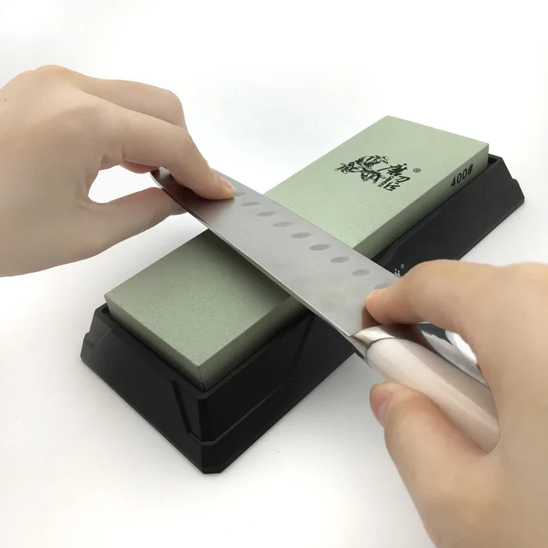 TAIDEA sharpening stone kitchen tools whetstone knife sharpener white alundum grinder 400# grit T1304W professional grindstone