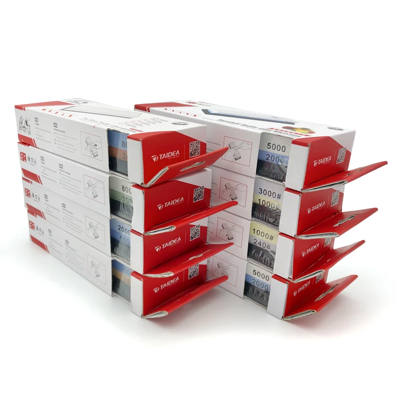 TAIDEA Sharpening Stone Knife Sharpener Whetstone Angle guide 180-8000# Double sided Kitchen Sharpening System bamboo base