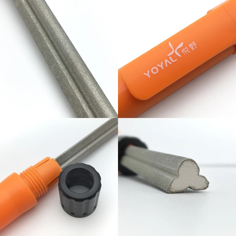 TAIDEA portable Multi-function outdoor knife sharpener Diamond sharpening rod fishing tools sharpening steel Lure Fishing