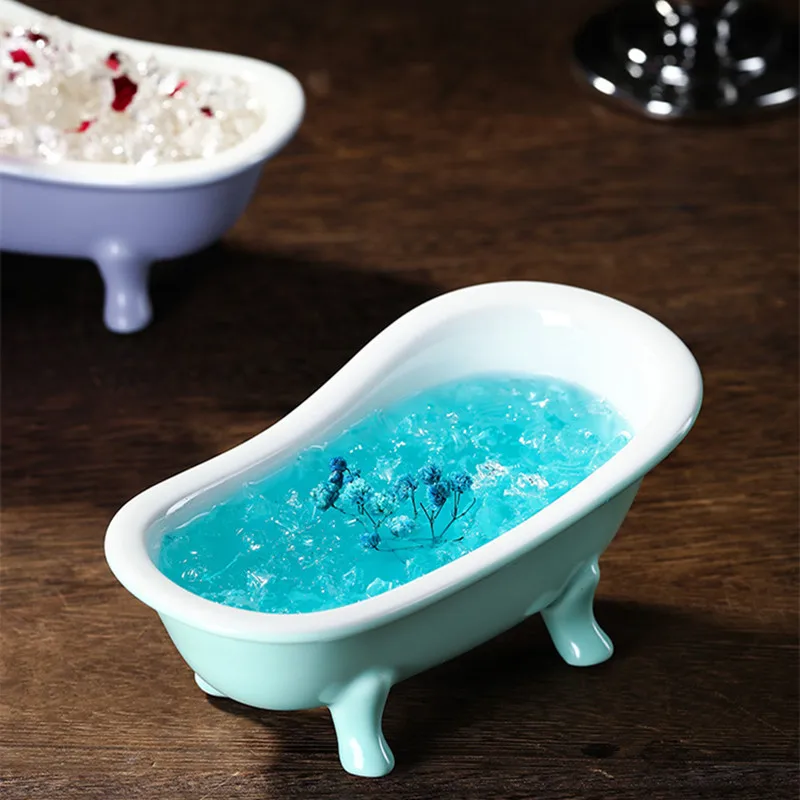 Bathtub Shape Cocktail Mug Ceramic Tableware Glassware Porcelain Molecular Container Juice Wine Cup Sorbet Smoothie Bowl