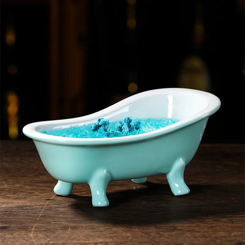 Bathtub Shape Cocktail Mug Ceramic Tableware Glassware Porcelain Molecular Container Juice Wine Cup Sorbet Smoothie Bowl