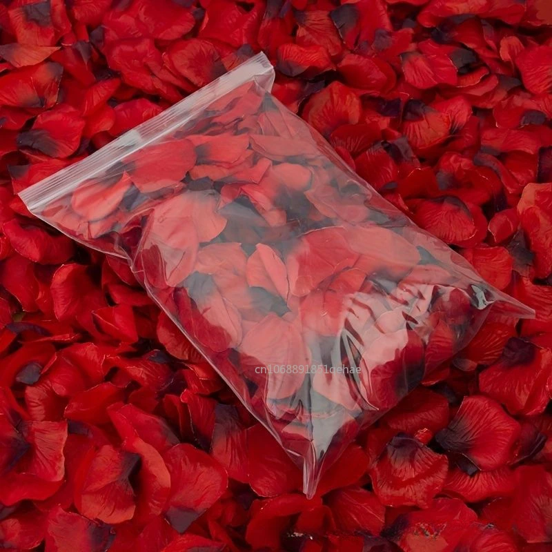 2000-100Pcs Artificial Fake Rose Petals Colorful Simulation Silk Rose Petal For Valentines Day Wedding Party Romantic Decoration