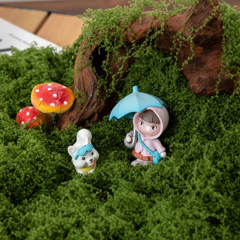 Fake Moss Artificial Green Moss for Potted Plants Fairy Garden Accessories Home Garden Lawn Floor Ornament Landscape Decor