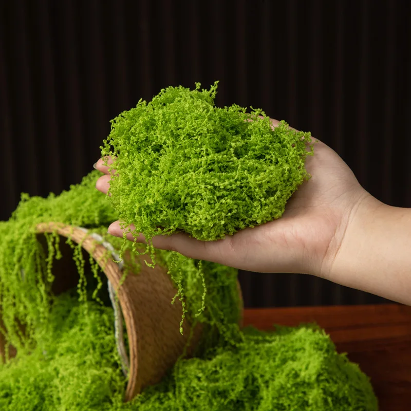 Fake Moss Artificial Green Moss for Potted Plants Fairy Garden Accessories Home Garden Lawn Floor Ornament Landscape Decor