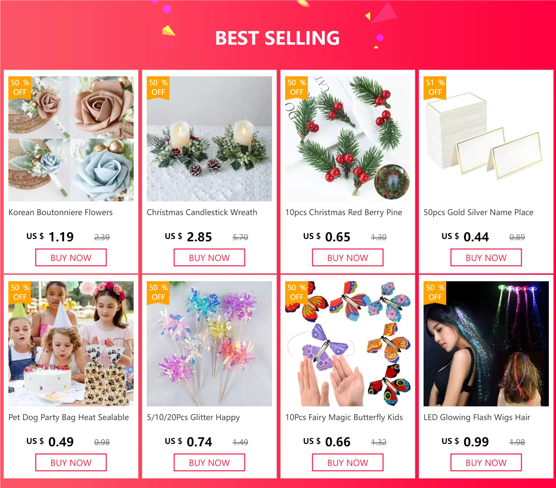 10pcs Christmas Red Berry Pine Cone Holly Branches Artificial Pine Needles Xmas Tree Ornament Home Decoration DIY Wreath Gift