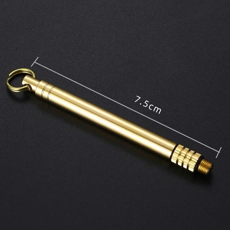 Titanium Outdoor Portable Multifunctional Toothpick Bottle Fruit Fork Camping Tool Toothpick Tube Stronger Than Dental Floss