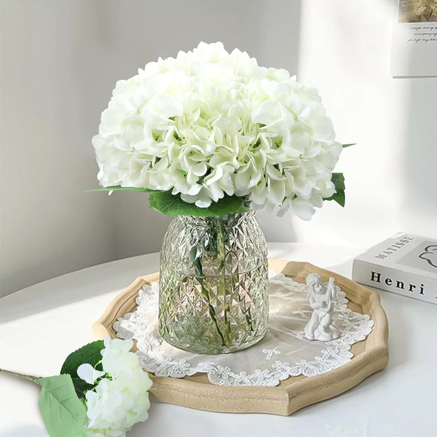 Artificial Flowers Fake Silk Hydrangea Bridal Bouquets Wedding Decorations Home Room Table Accessories Garden Party Festival DIY