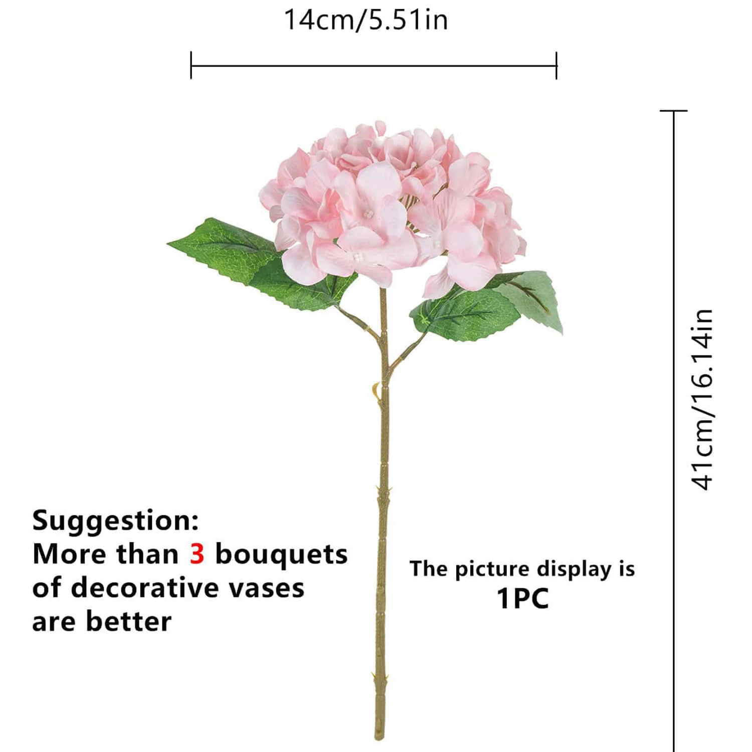 Artificial Flowers Fake Silk Hydrangea Bridal Bouquets Wedding Decorations Home Room Table Accessories Garden Party Festival DIY