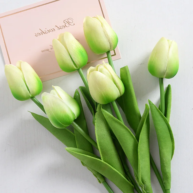 3/5PCS Tulip Artificial Flowers Real Touch Bouquet Fake Flowers Decoration for Wedding Supplies Home Decor Valentines Flowers