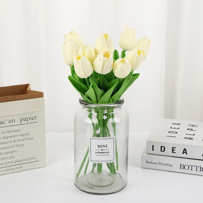 3/5PCS Tulip Artificial Flowers Real Touch Bouquet Fake Flowers Decoration for Wedding Supplies Home Decor Valentines Flowers