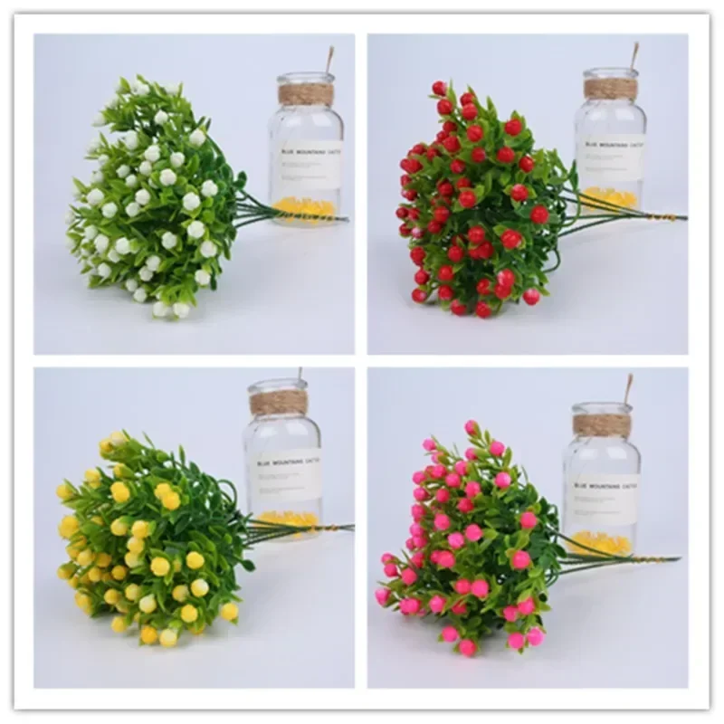 Artificial Milan Grass Bouquet Fake Plants Photo Props Milan Grain Home Wedding Party Decoration Garden Decoration Accessories