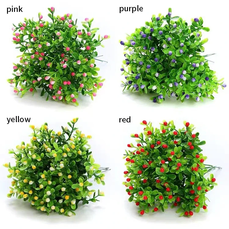 Artificial Milan Grass Bouquet Fake Plants Photo Props Milan Grain Home Wedding Party Decoration Garden Decoration Accessories