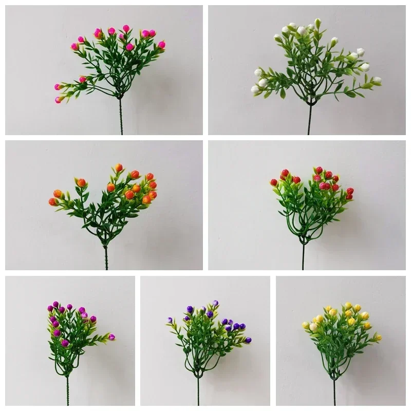 Artificial Milan Grass Bouquet Fake Plants Photo Props Milan Grain Home Wedding Party Decoration Garden Decoration Accessories