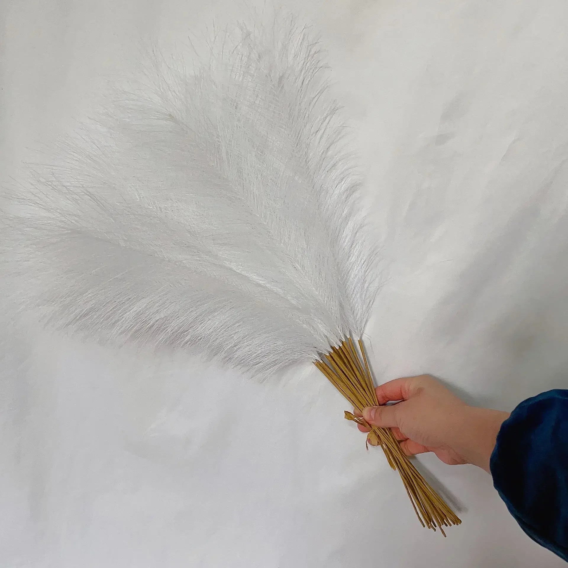 5/10PCS 55CM Faux Pampas Decor Plume Grass Artificial Phragmites australis Vase Decorations Fake Reeds Plants Everlasting Flower