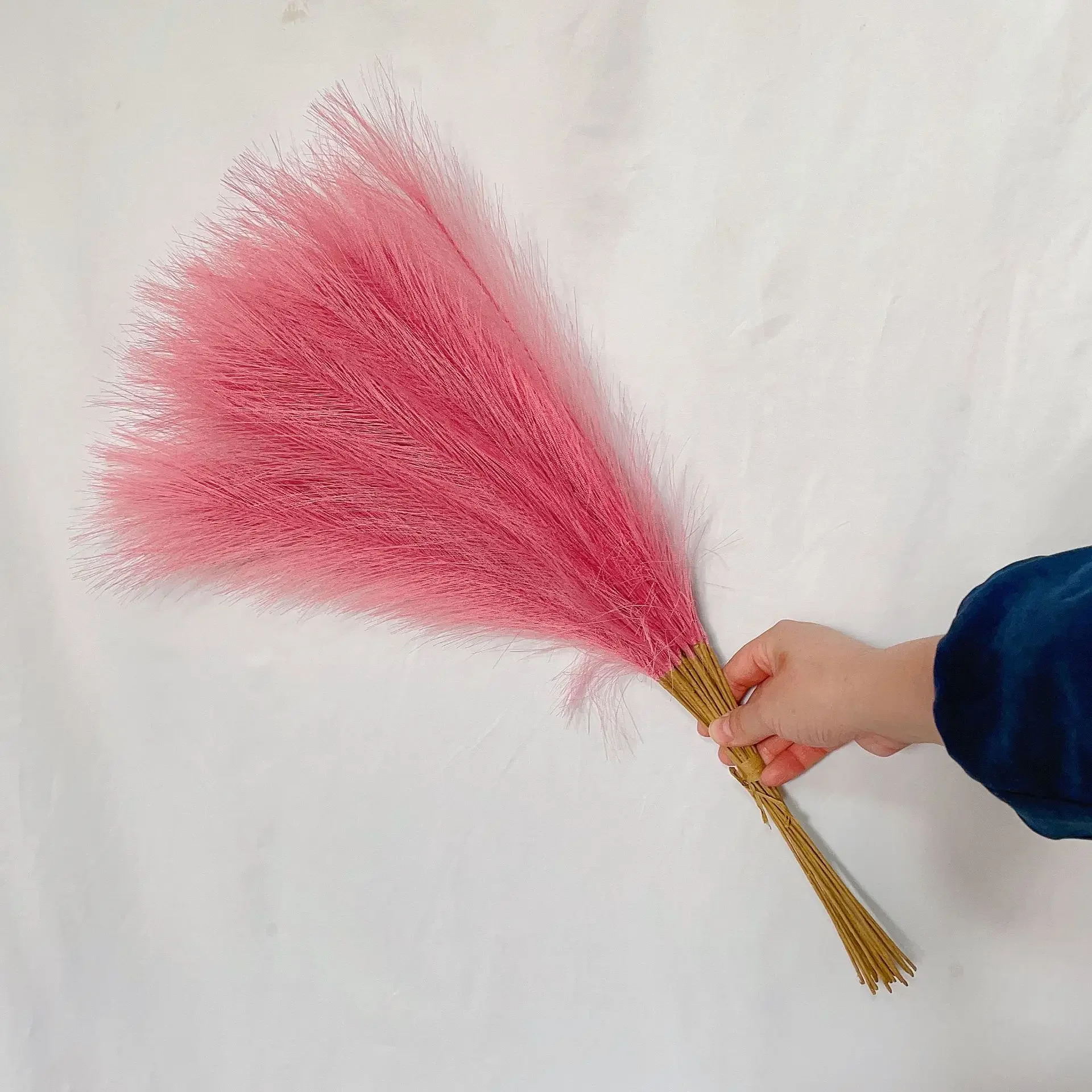 5/10PCS 55CM Faux Pampas Decor Plume Grass Artificial Phragmites australis Vase Decorations Fake Reeds Plants Everlasting Flower