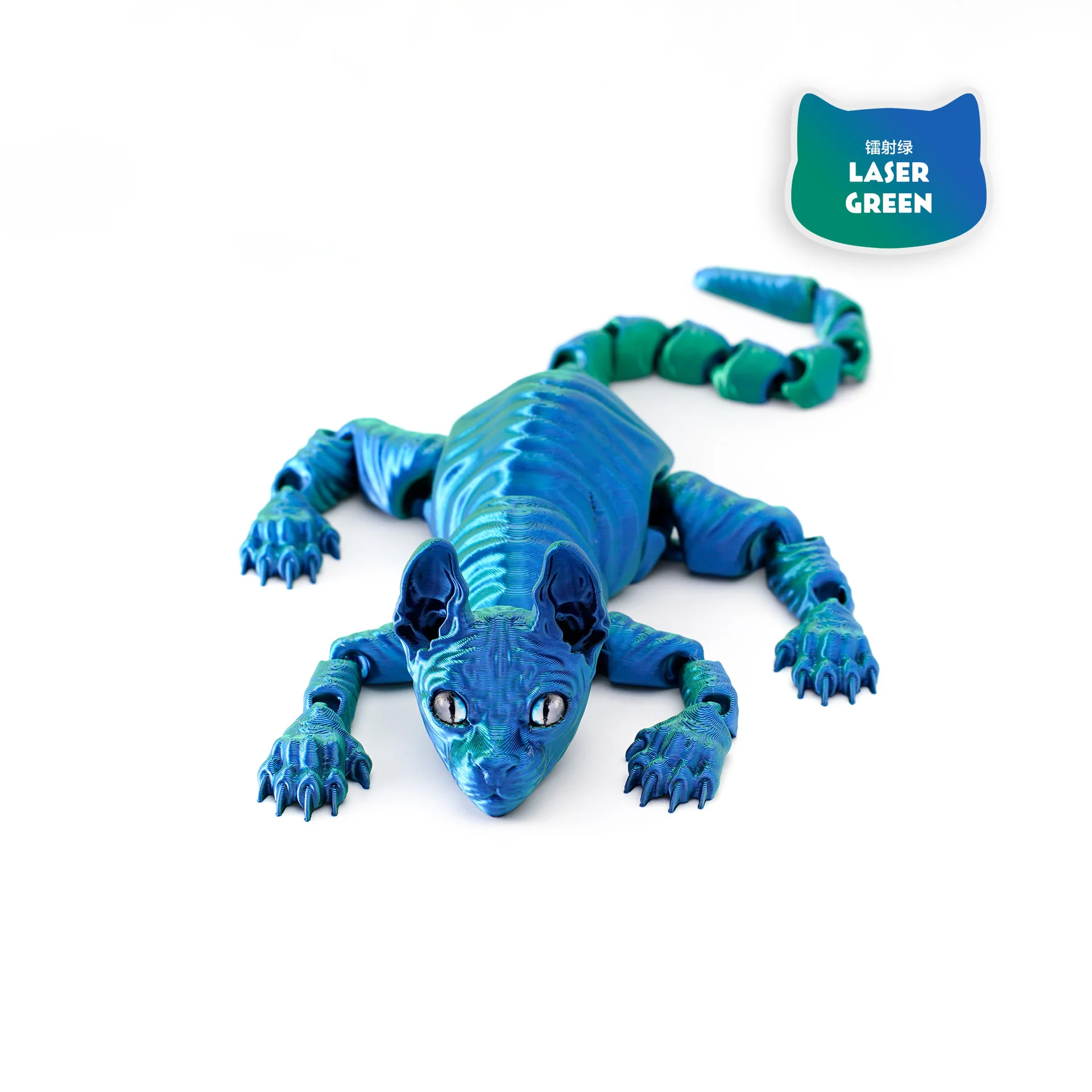 3D Printed Sphynx Cat Realistic Hairless Cat Figurine Cute 3D Printed Toy Articulated Fidget Toy for Lovers Home Decor