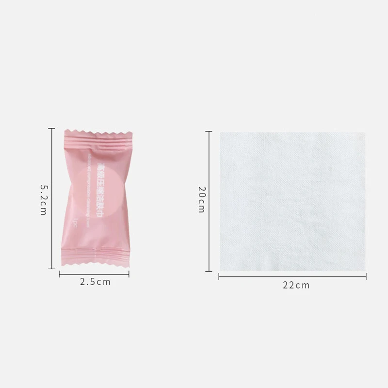10pcs Disposable Travel Towels Compressed Facial Wipe Compact Tablet Mini Wipes Wipe Square Wipes Tissues Convenient Towels