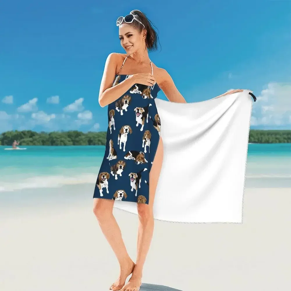 Beagle Beach Towel Soft Microfiber Quick Dry Absorbent Quick Towels For Swimming