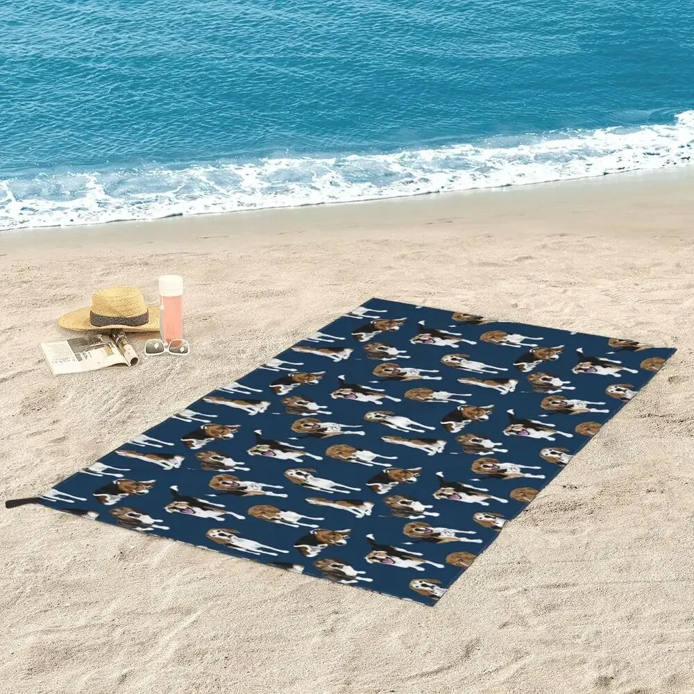 Beagle Beach Towel Soft Microfiber Quick Dry Absorbent Quick Towels For Swimming