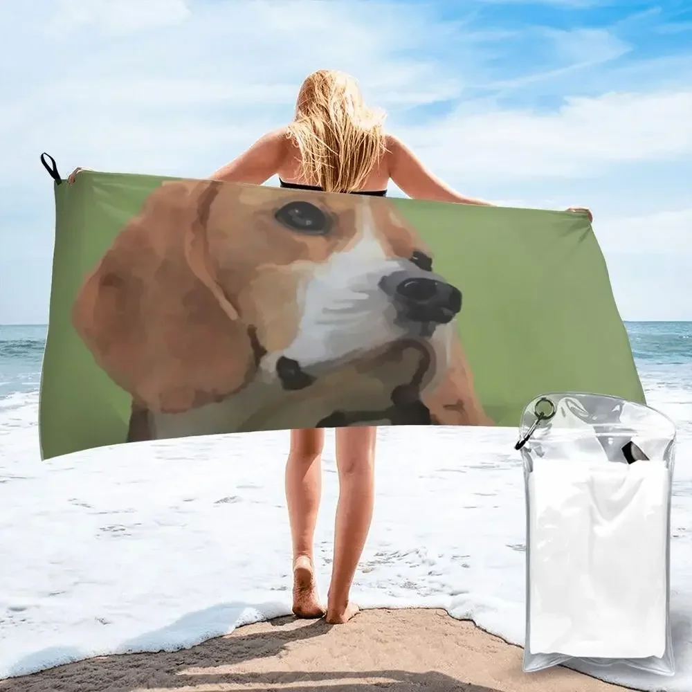 Beagle Beach Towel Soft Microfiber Quick Dry Absorbent Quick Towels For Swimming